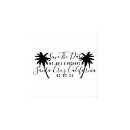 Tropische Palmen | Moderne Save the Date Hochzeit Gummistempel
