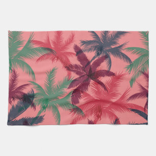 Tropische Palmen: Nahtloses Muster Geschirrtuch