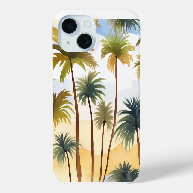 Tropische Palmen | Strandfarben Case-Mate iPhone Hülle (Rückseite)