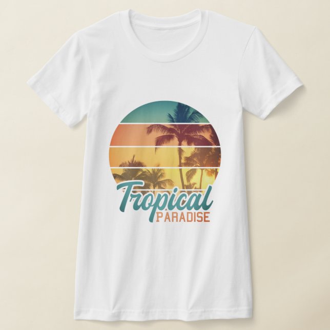 Tropische Palmen T-Shirt (Ablage )