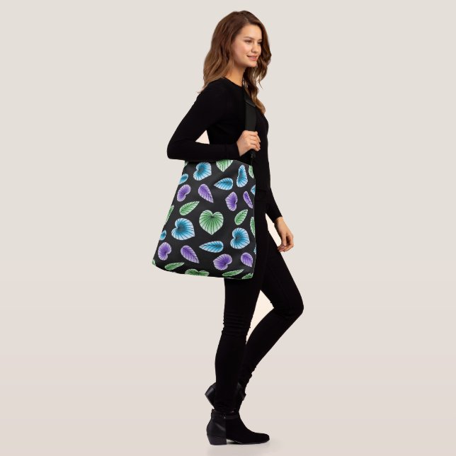 Tropische Palmen-Tasche Tragetaschen Mit Langen Trägern (Am Model)
