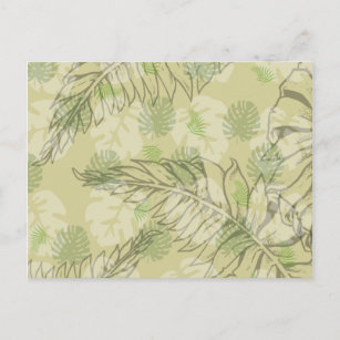 Tropische Palmen- und Farnfronten Postkarte
