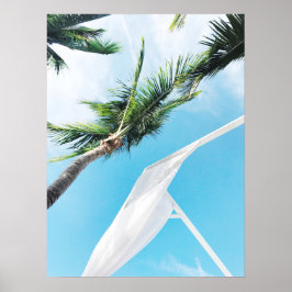 Tropische Palmen unter Blue Sky Fotografie Poster