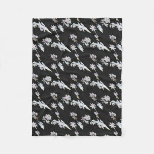 Tropische Palmen Wasserfarbe Silhou Fleecedecke