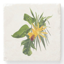 Tropische Palmenäste, exotischer Blume