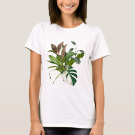 Tropische Palmenbananen und exotische Blätter. T-Shirt