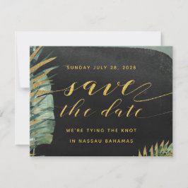 Tropische Palmenhochzeit rettet das Datum Save The Date
