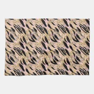 Tropische Palms Tiger Animal Print Geschirrtuch