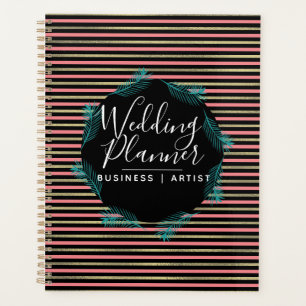 Tropische Palmwedel-Folienstreifen Hochzeit Planer