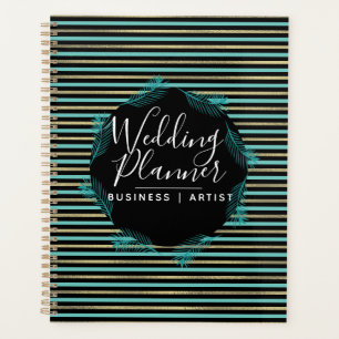 Tropische Palmwedel-Folienstreifen Hochzeit Planer