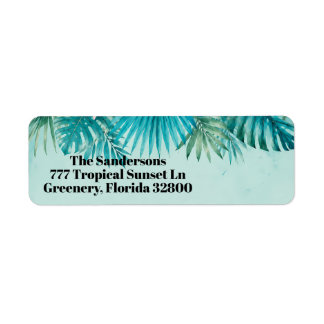 Tropische Palmwedel Moderne Küsten-Wasserfarbe