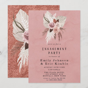 Tropische Pampas-Engagement-Partei für Pinsel und Einladung