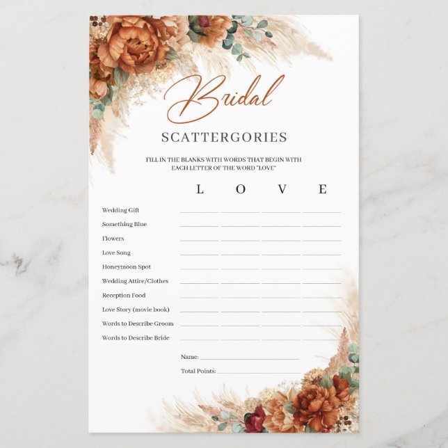 Tropische Pampasgras-Kupfer-Bridal-Skattergorien (Vorderseite)