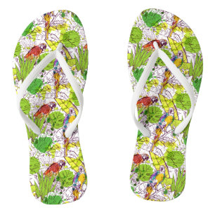 Tropische Papageien Flip Flops