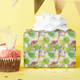 Tropische Papageien Geschenkpapier