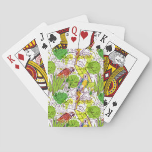 Tropische Papageien Spielkarten