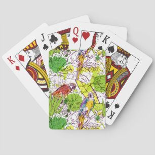 Tropische Papageien Spielkarten