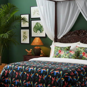 Tropische Papageien & Toucans Blanket Lebende Vöge Sherpadecke