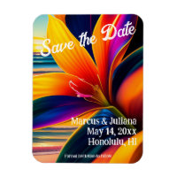 Tropische Paradies-Blume Save the Date