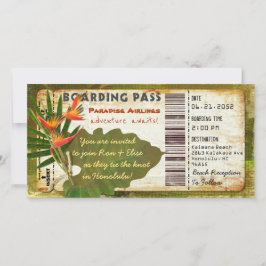 Tropische Paradies-Boarding-Durchlauf-Einladung