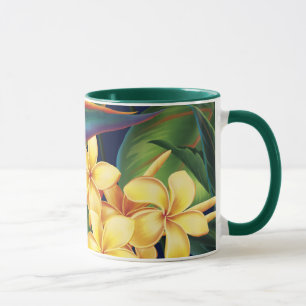 Tropische ParadiesPlumeria Zwei-Ton Jäger-Tasse Tasse