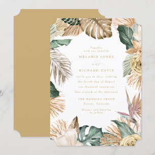Tropische Paradiesvogel-Hochzeitseinladung Einladung