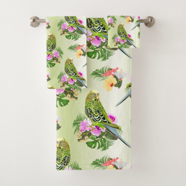 Tropische Parakeets Badhandtuch Set (Insitu)