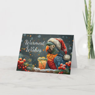 Tropische Parrot Winter Weihnachtskarte Ankündigung