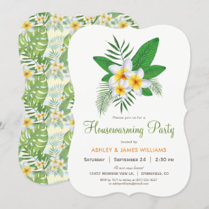 Tropische Party Einladung Plumeria Housewarming