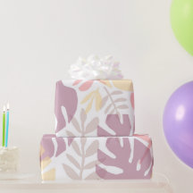 Tropische Pastel Gelbe Lavendel Monstera Blätter