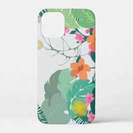 Tropische Pastellblätter und -blumen Case-Mate iPhone Hülle