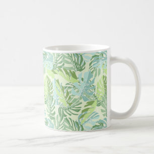 Tropische Pastellpalmblätter Kaffeetasse