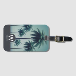 Tropische Personalisierte Monogramm Gepäckanhänger