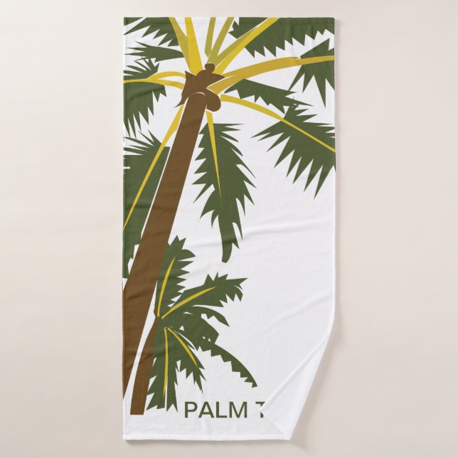 Tropische personalisierte Palme Badehandtuch (Badehandtuch)