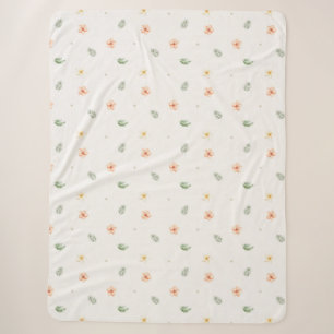 Tropische Pfirsichcreme-Hibiskusblüten  Sherpadecke