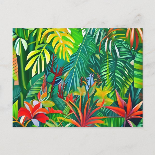 Tropische Pflanze Art Postkarte (Vorderseite)