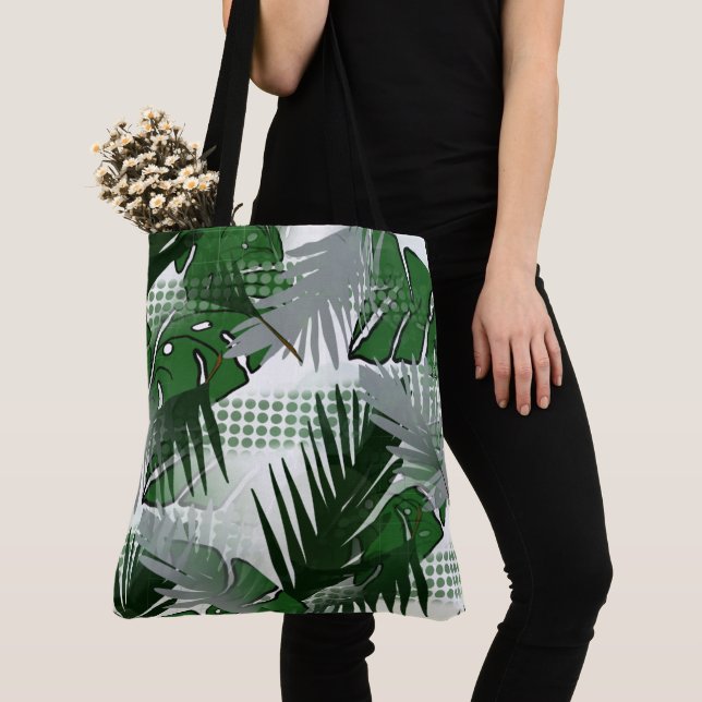 Tropische Pflanze, botanische Printgeschäfte / Str Tasche (Von Nahem)