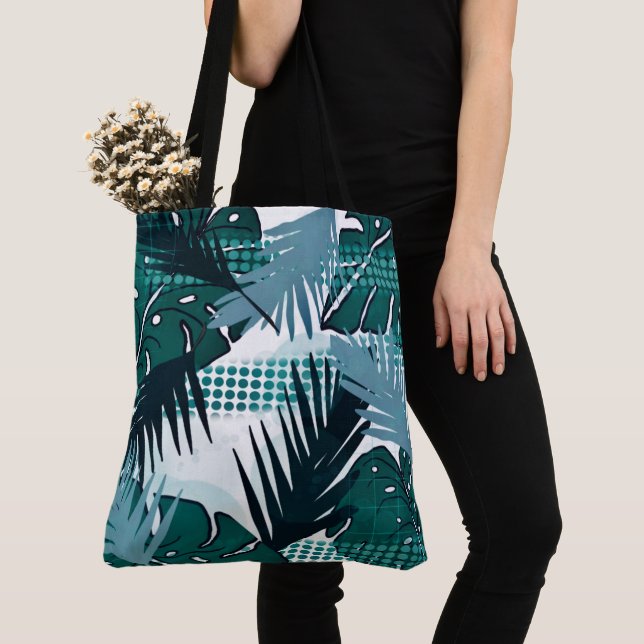 Tropische Pflanze, botanische Printgeschäfte / Str Tasche (Von Nahem)