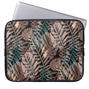 Tropische Pflanze, Dschungel, Tropen, Beige, Blätt Laptopschutzhülle