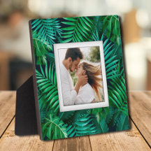 Tropische Pflanze Frameless Foto Easel Back