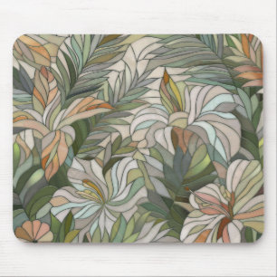 Tropische Pflanze Mosaik Digitale Kunst Mousepad