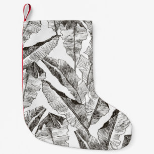 Tropische Pflanze nahtlos blühendes Dschungelmust Kleiner Weihnachtsstrumpf