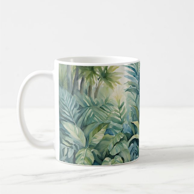 Tropische Pflanze Palmen Kaffeetasse (Links)
