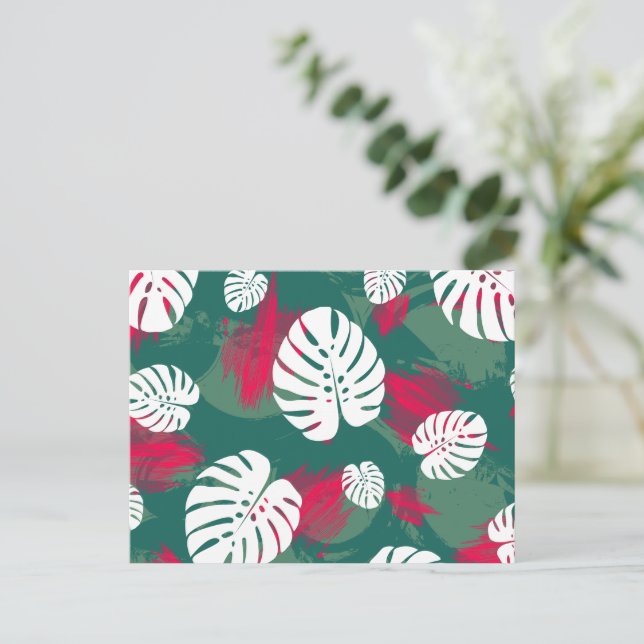 Tropische Pflanze Postkarte (Stehend Vorderseite)