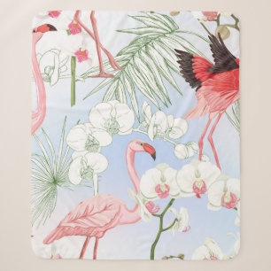 Tropische Pflanze und Blume. Nahtloses Muster, bb Sherpadecke