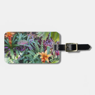 Tropische Pflanze und Bromeliad-Beutel Gepäckanhänger