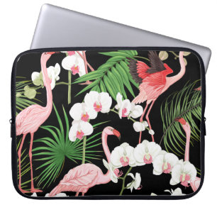 Tropische Pflanze Vögel farbige Illustration Laptopschutzhülle