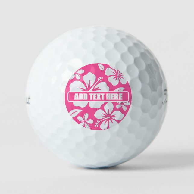 Tropische Pink Beach Blume Golfball (Vorderseite)