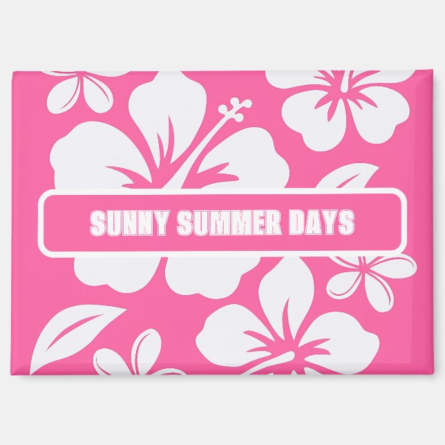 Tropische Pink Beach Blume Magnet (Vorderseite)