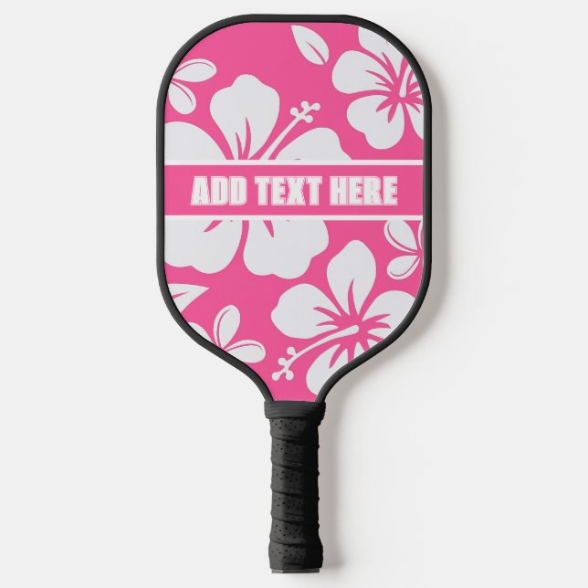 Tropische Pink Beach Blume Pickleball Schläger (Vorderseite)